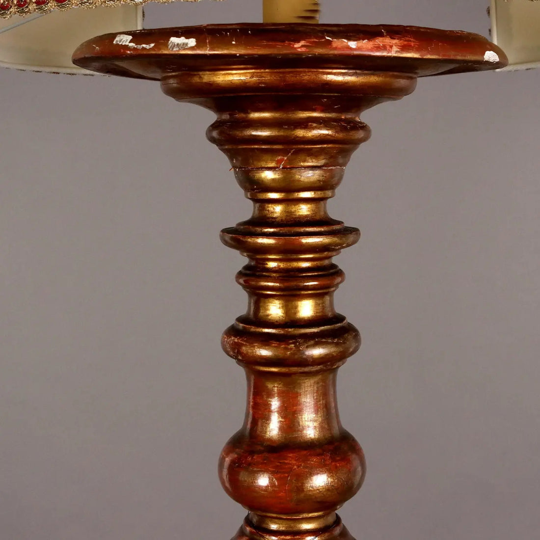 Large Eclectic Carved and Gilded Chandelier