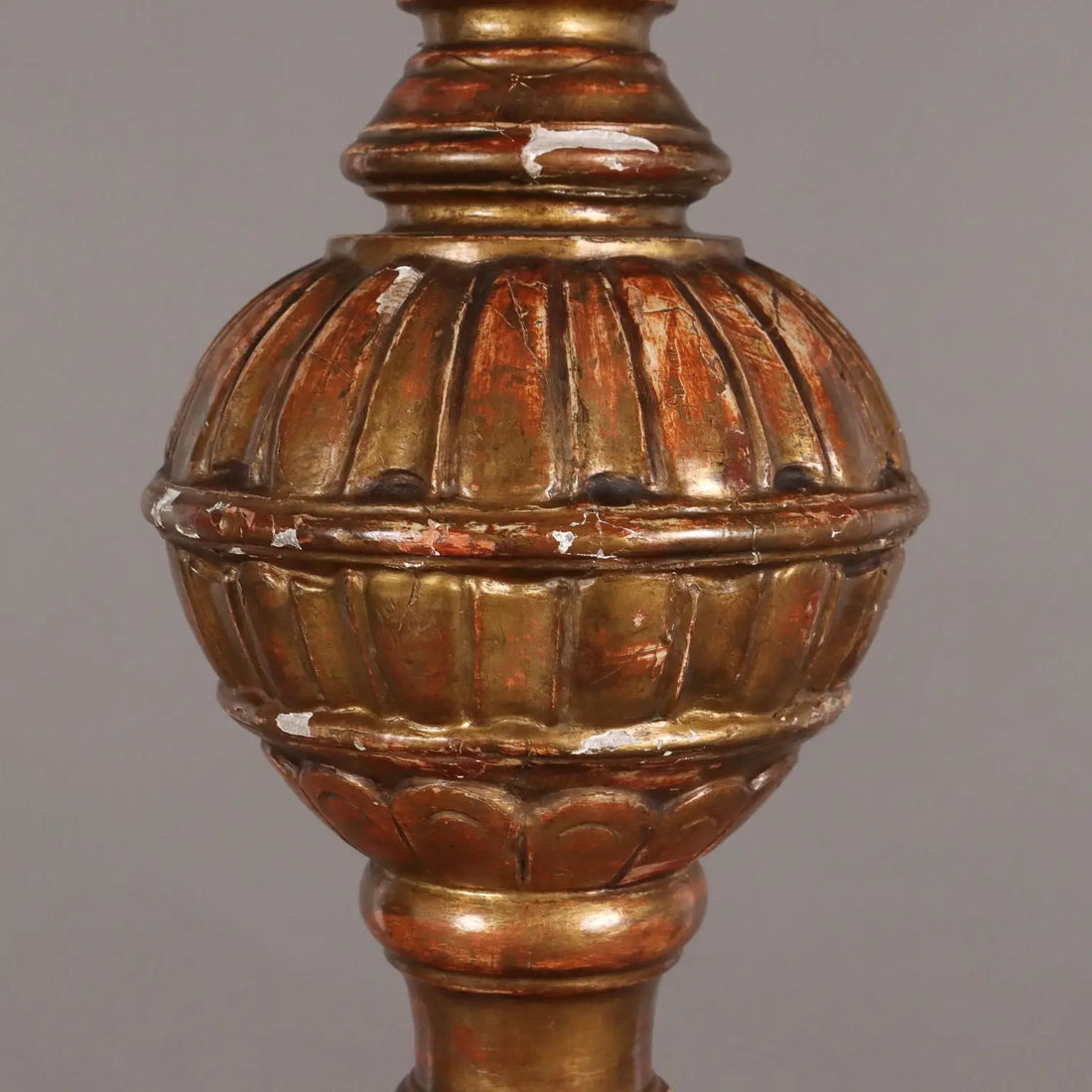 Large Eclectic Carved and Gilded Chandelier