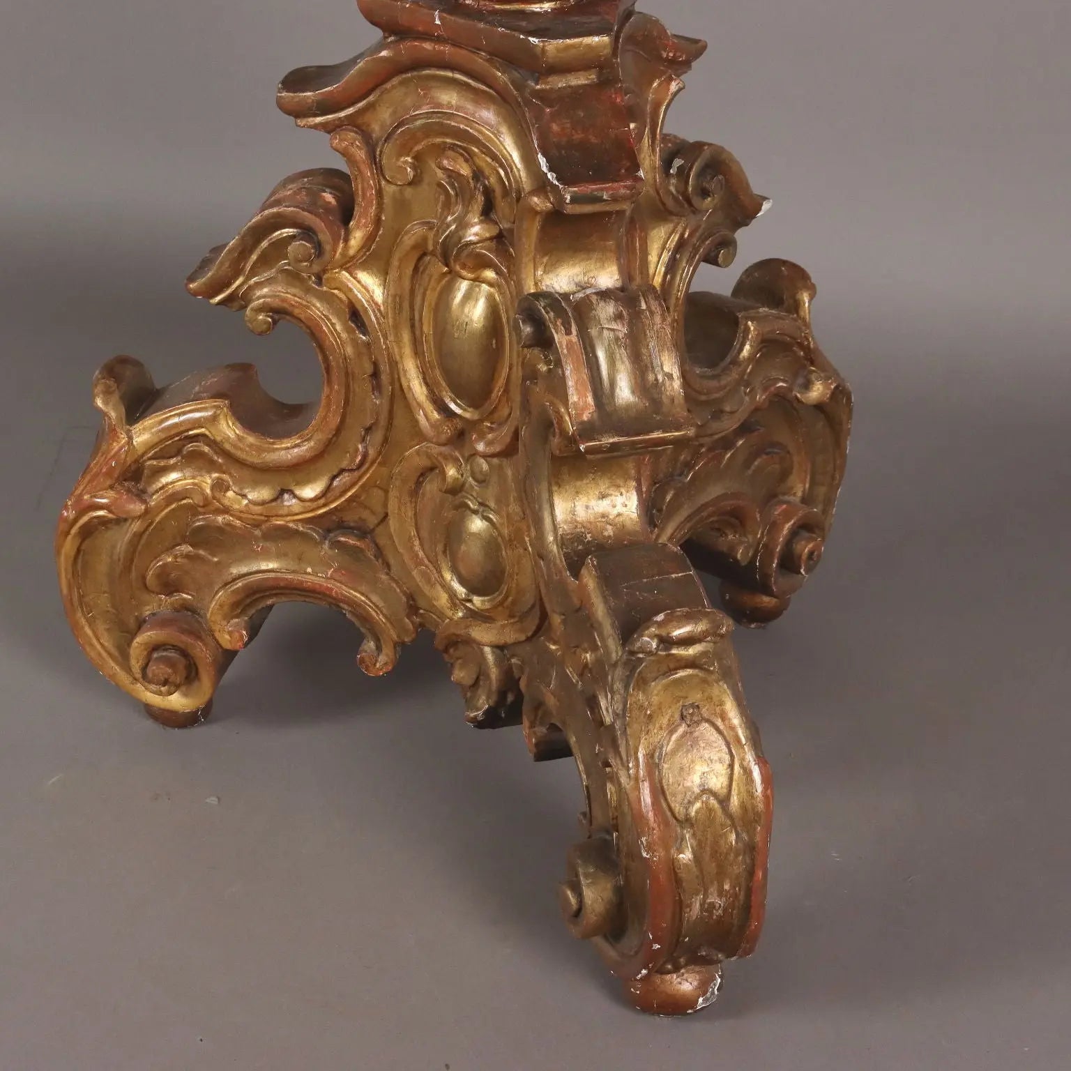 Large Eclectic Carved and Gilded Chandelier
