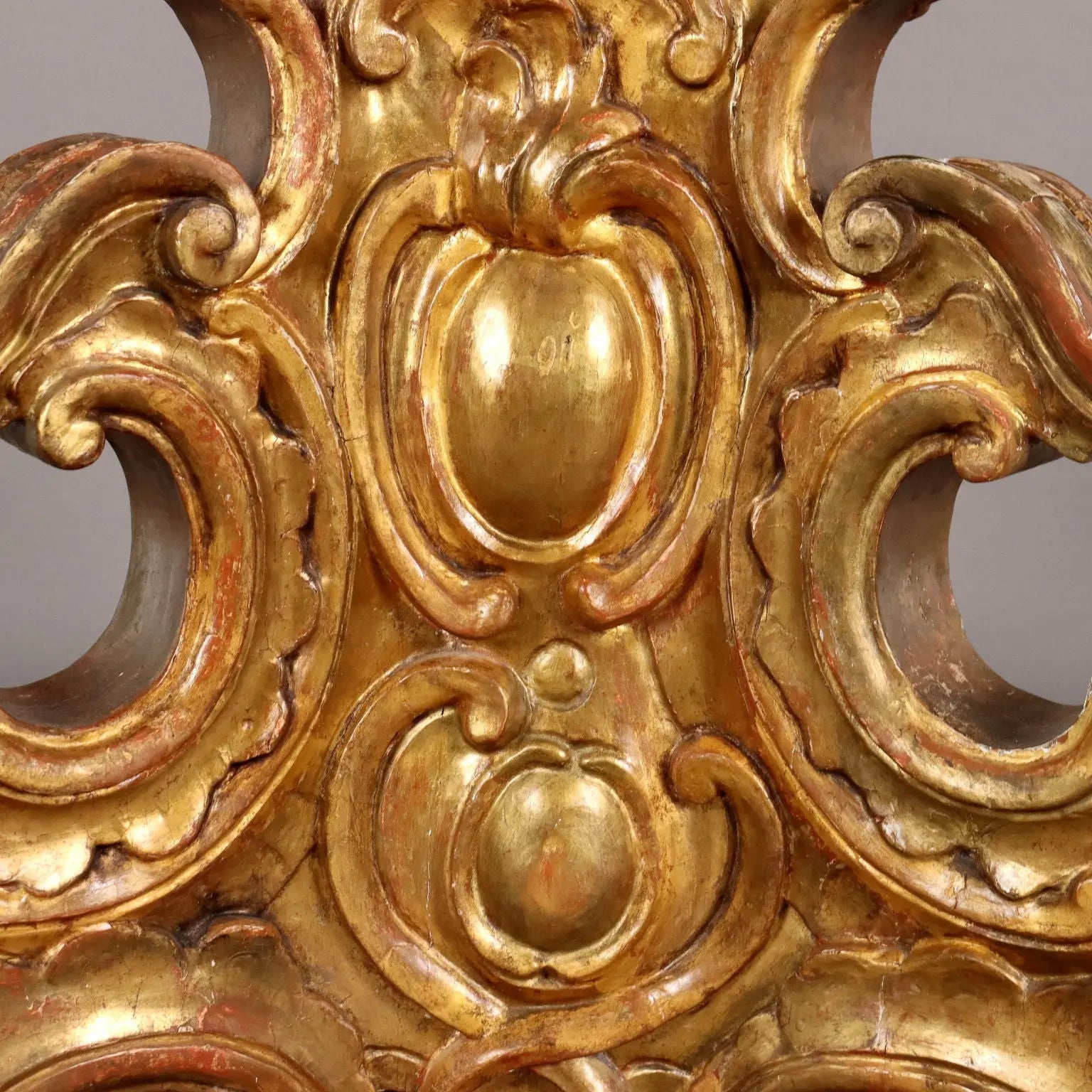 Large Eclectic Carved and Gilded Chandelier