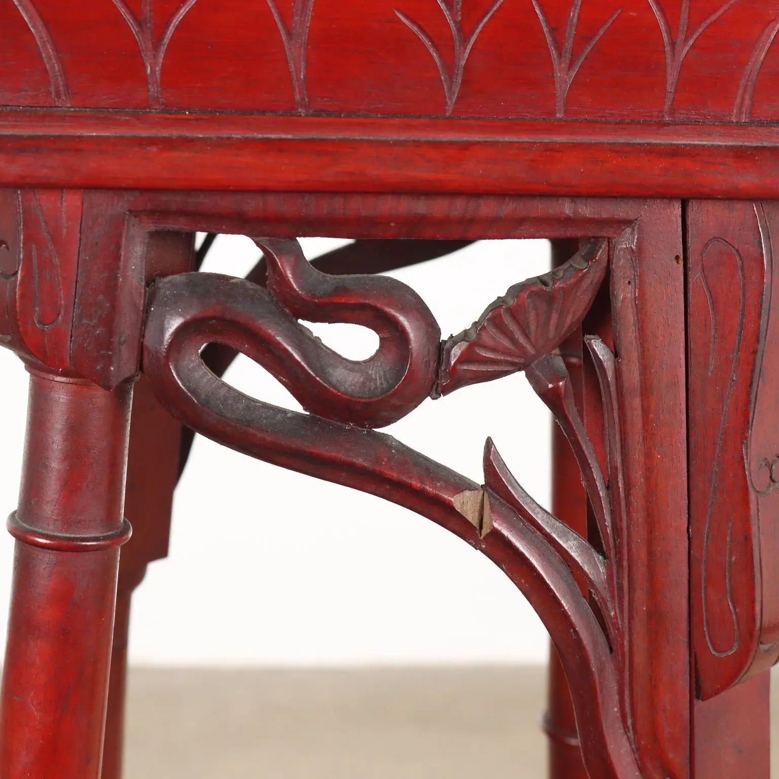 Liberty-Style Walnut Pedestal - Italy Early 1900s