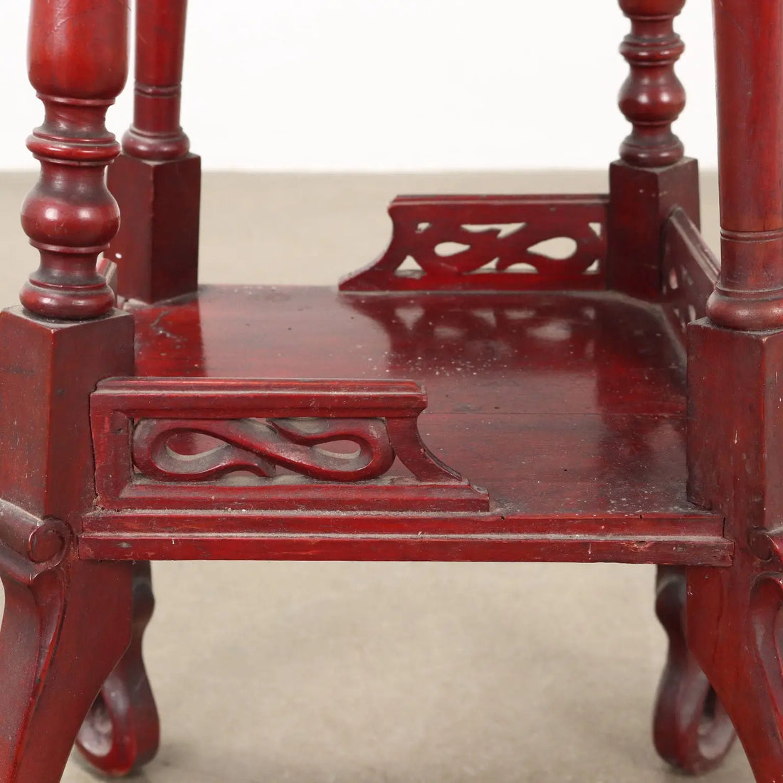 Liberty-Style Walnut Pedestal - Italy Early 1900s