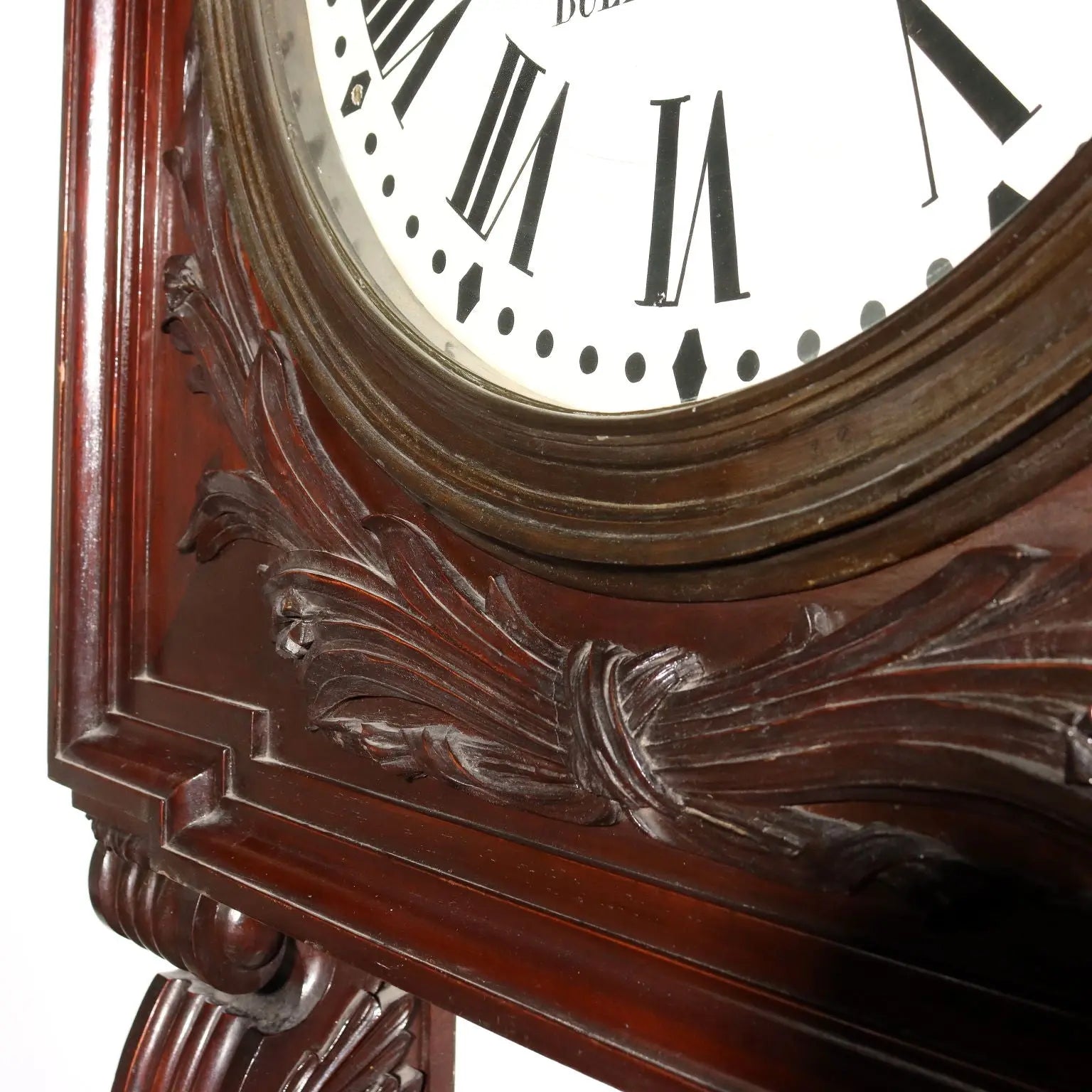 Great Antique Industrial Clock Carved Mahogany Argentina XIX Century - Argentina, Late XIX Century | Antiques | Other Furniture