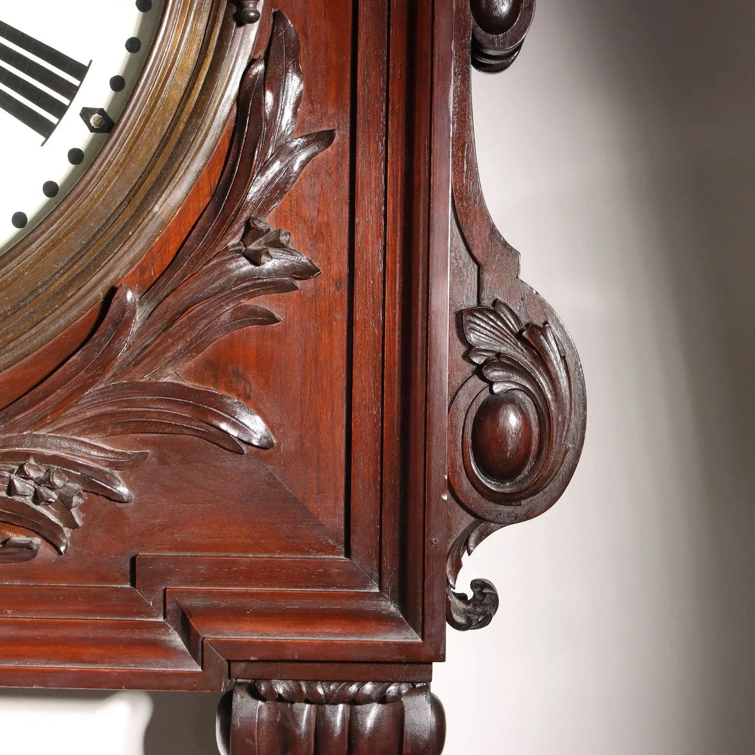 Great Antique Industrial Clock Carved Mahogany Argentina XIX Century - Argentina, Late XIX Century | Antiques | Other Furniture