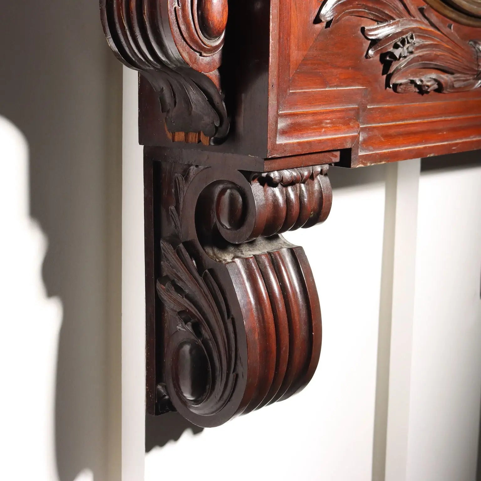 Great Antique Industrial Clock Carved Mahogany Argentina XIX Century - Argentina, Late XIX Century | Antiques | Other Furniture