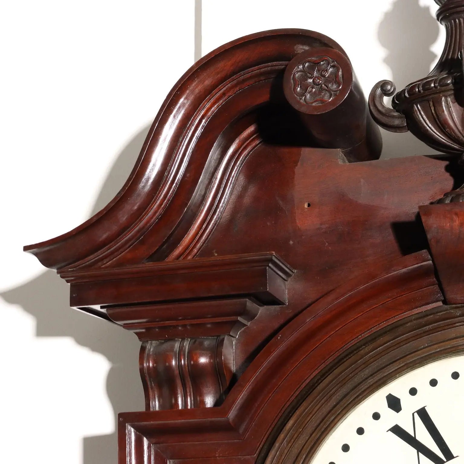 Great Antique Industrial Clock Carved Mahogany Argentina XIX Century - Argentina, Late XIX Century | Antiques | Other Furniture