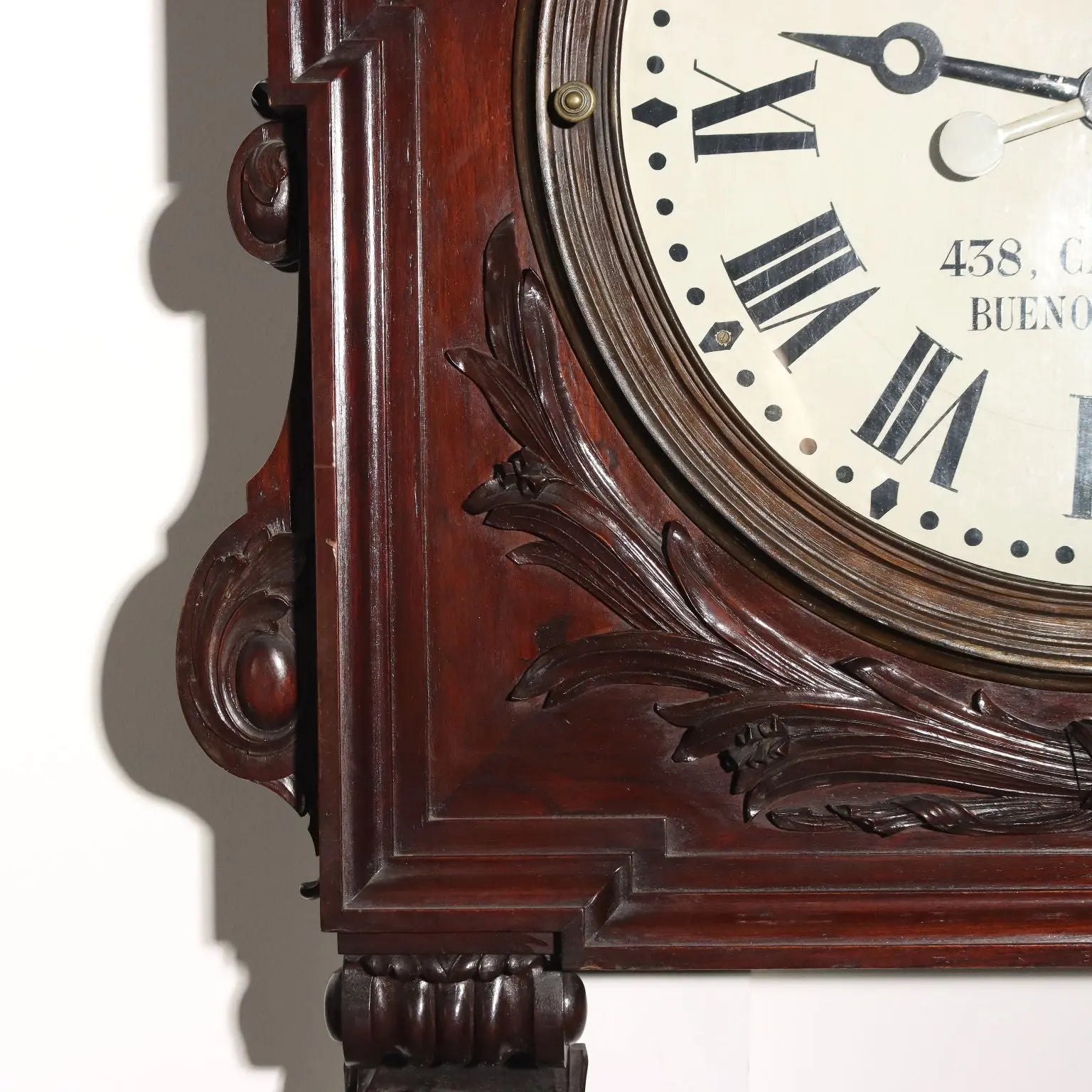 Great Antique Industrial Clock Carved Mahogany Argentina XIX Century - Argentina, Late XIX Century | Antiques | Other Furniture