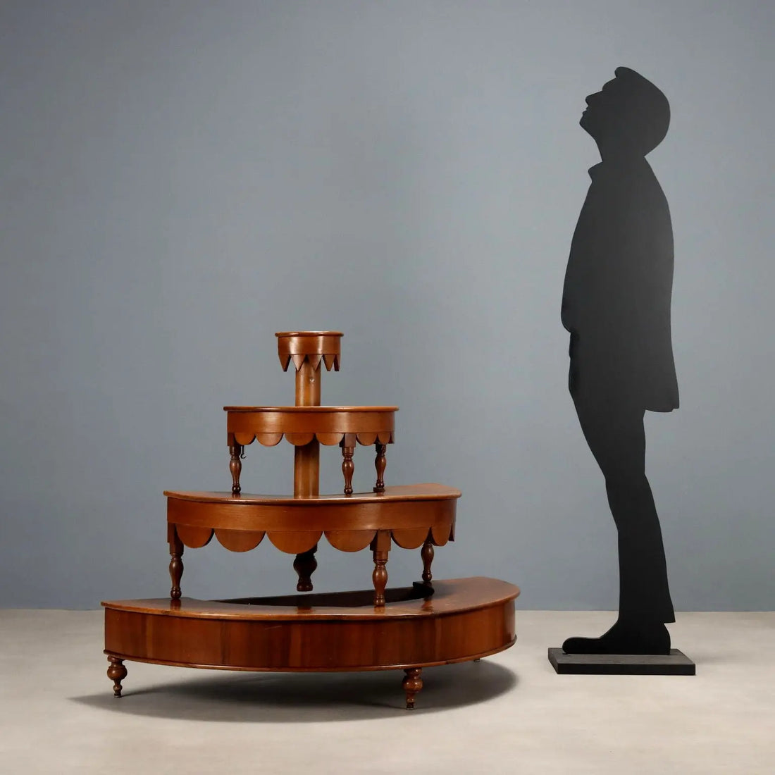 Antique Etagere Walnut Semi-Round Shape Italy XIX Century - Italy, XIX Century | Antiques | Other Furniture