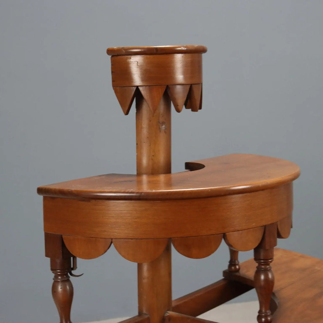 Antique Etagere Walnut Semi-Round Shape Italy XIX Century - Italy, XIX Century | Antiques | Other Furniture