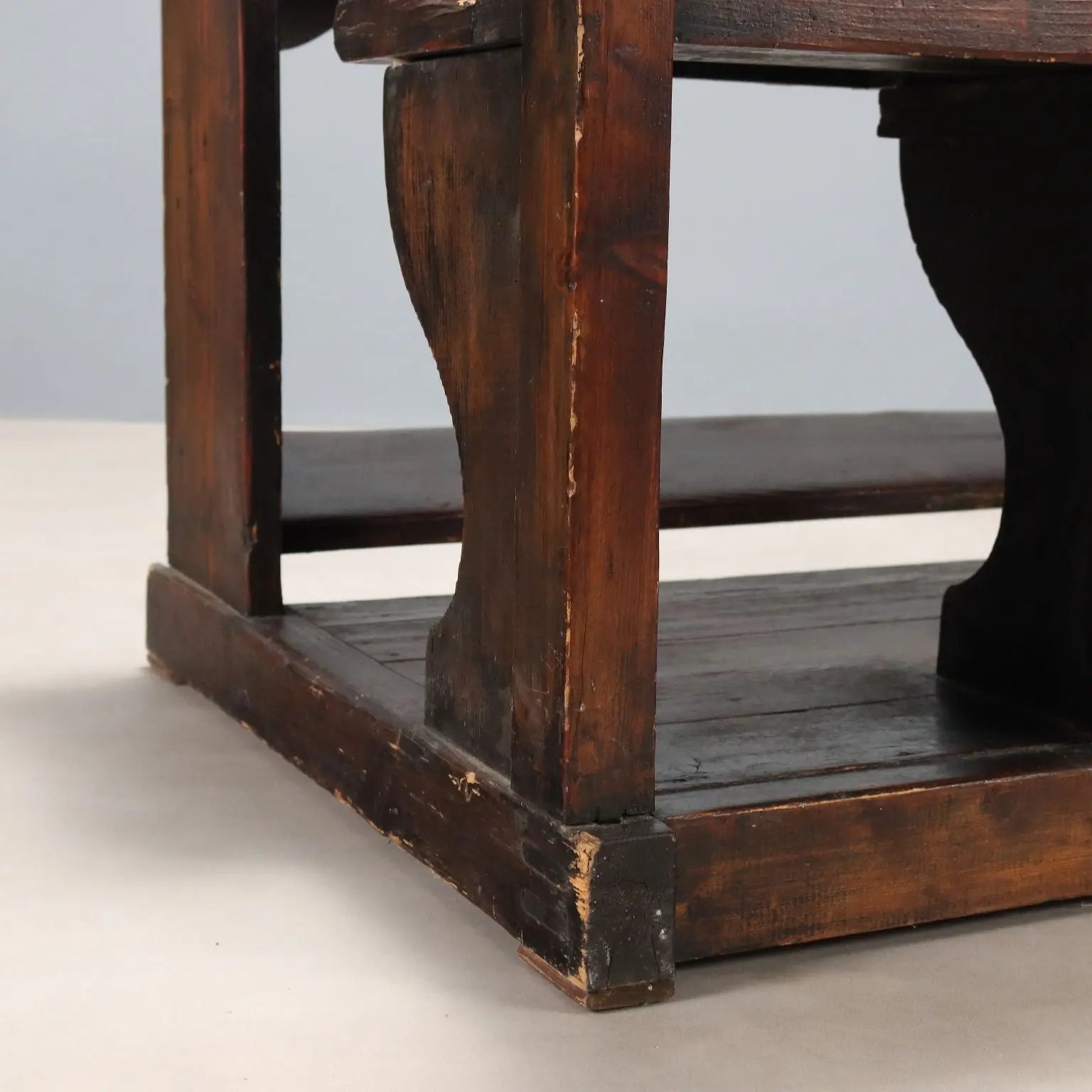 Antique School Desk Walnut Painted Larch 2 Seats XIX Century - Italy, Late XIX Century | Antiques | Other Furniture
