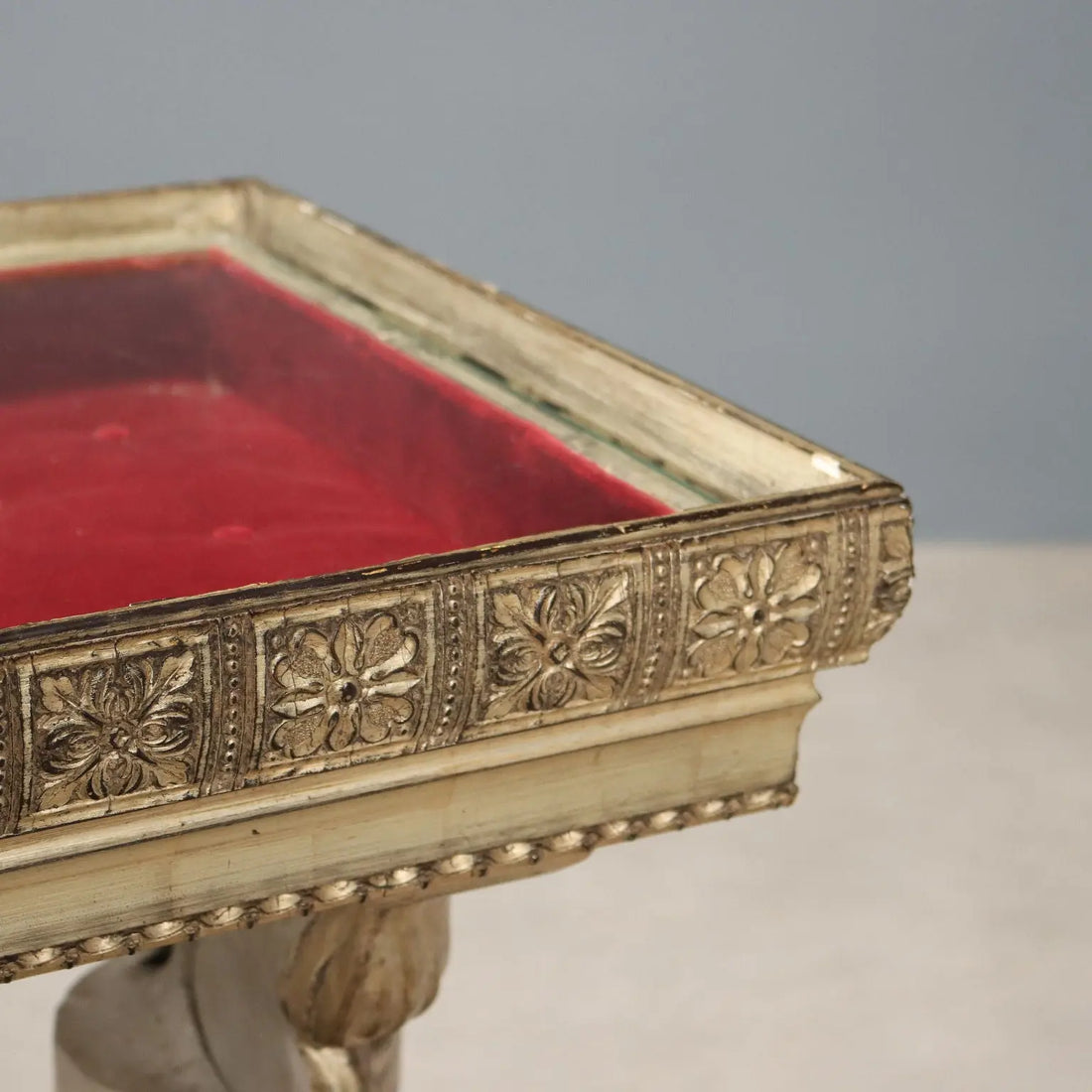 Antique Coffee Table Carved Wood Glass Italy XX Century - Italy, XX Century | Antiques | Side & Coffee Tables