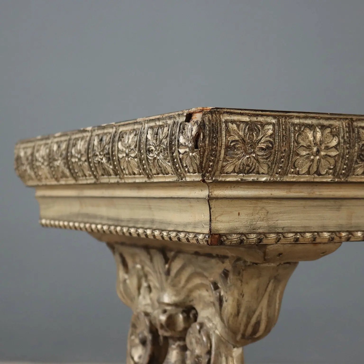 Antique Coffee Table Carved Wood Glass Italy XX Century - Italy, XX Century | Antiques | Side & Coffee Tables