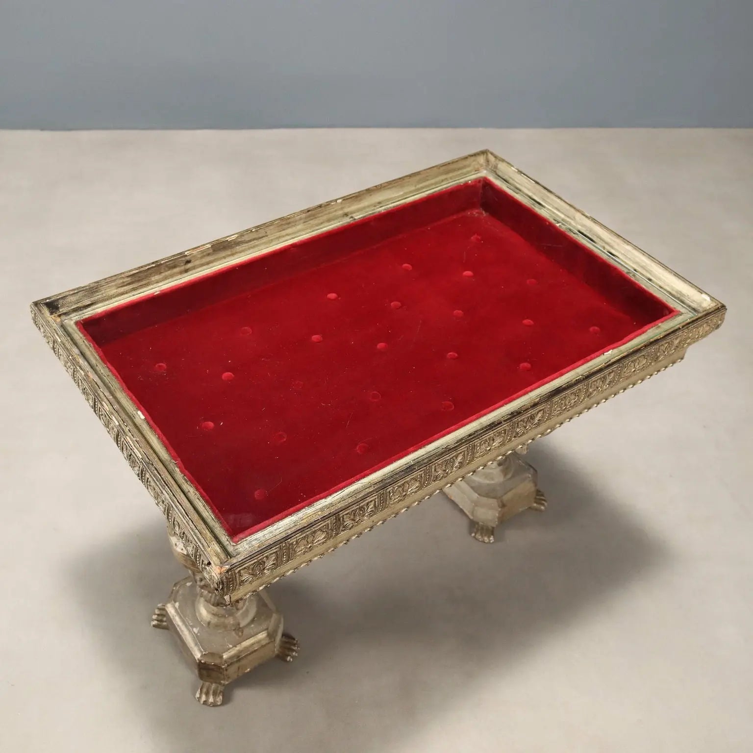 Antique Coffee Table Carved Wood Glass Italy XX Century - Italy, XX Century | Antiques | Side & Coffee Tables