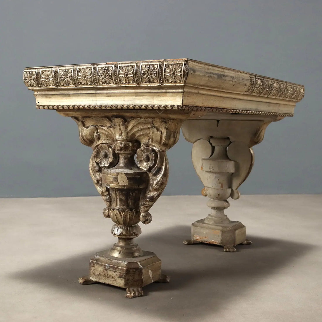 Antique Coffee Table Carved Wood Glass Italy XX Century - Italy, XX Century | Antiques | Side & Coffee Tables