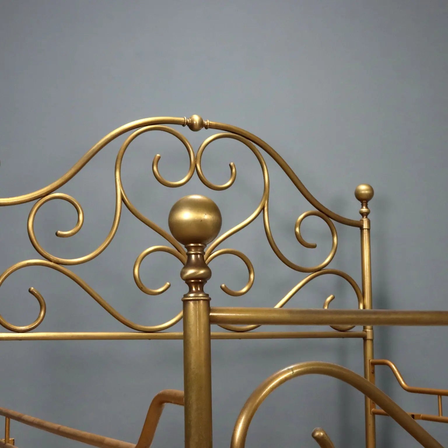 Antique Double Bed Brass Decorations Italy XX Century - Italy, XX Century | Antiques | Beds & Headboards