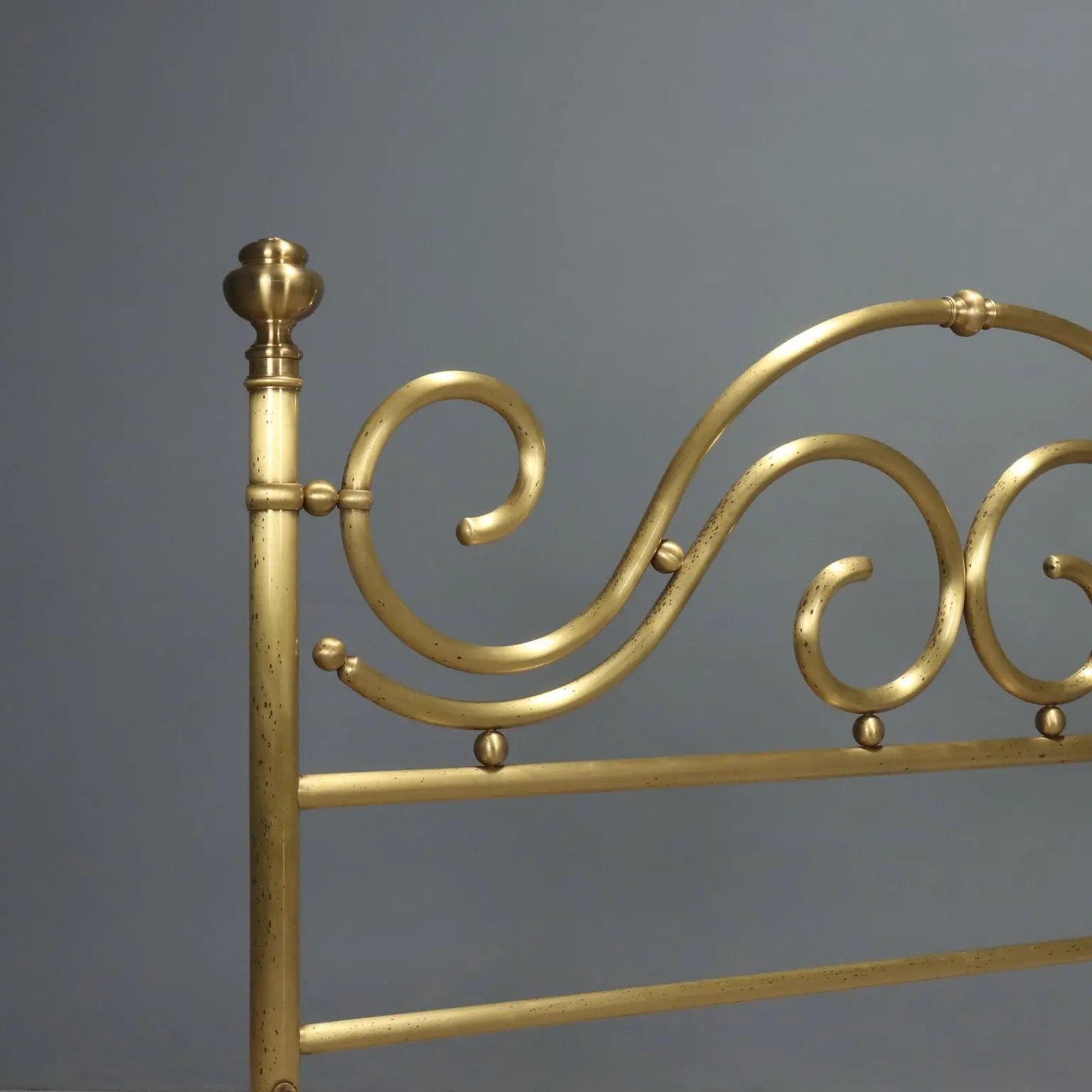 Antique Double Bed Brass Decorations Italy XX Century - Italy, XX Century | Antiques | Beds & Headboards