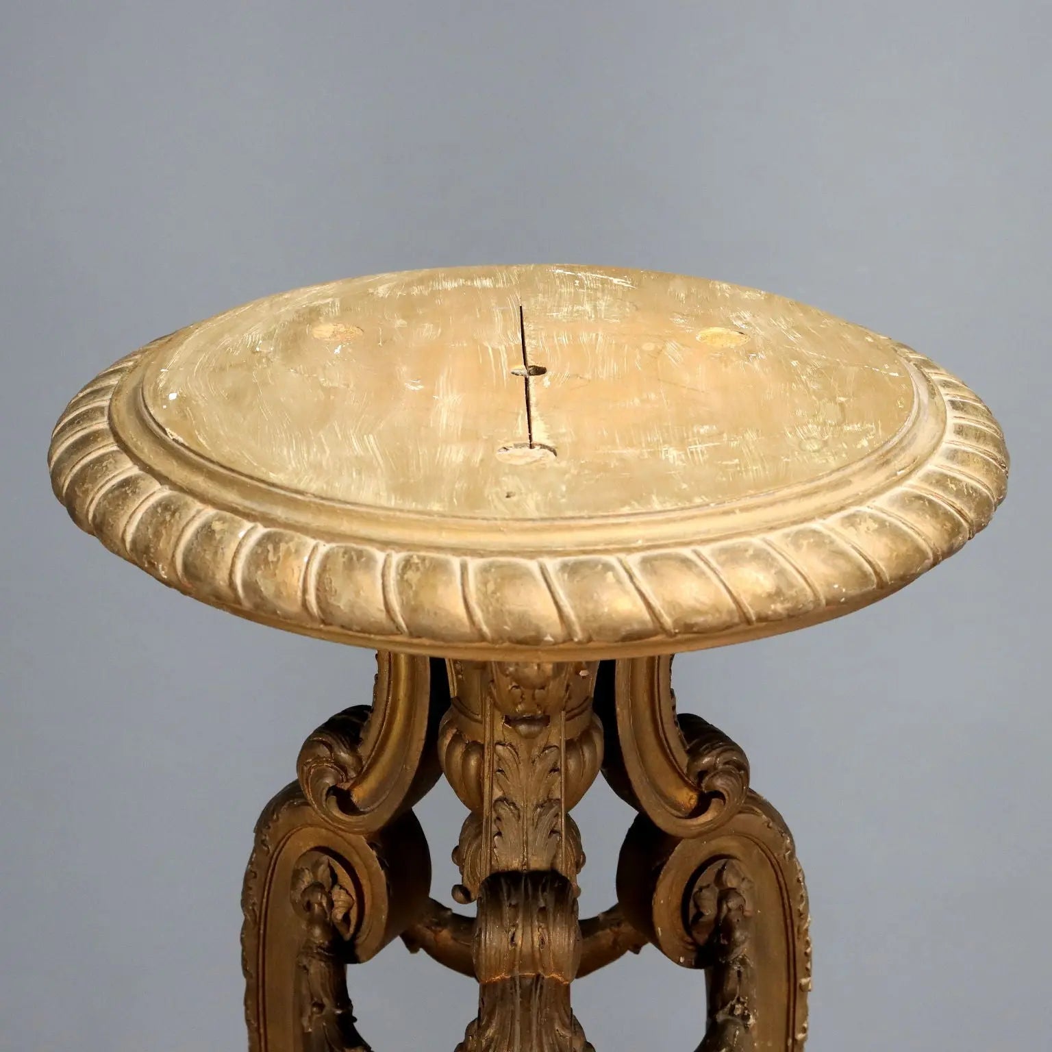 Gilded Wood Tripod Vase Stand - Italy 1900s