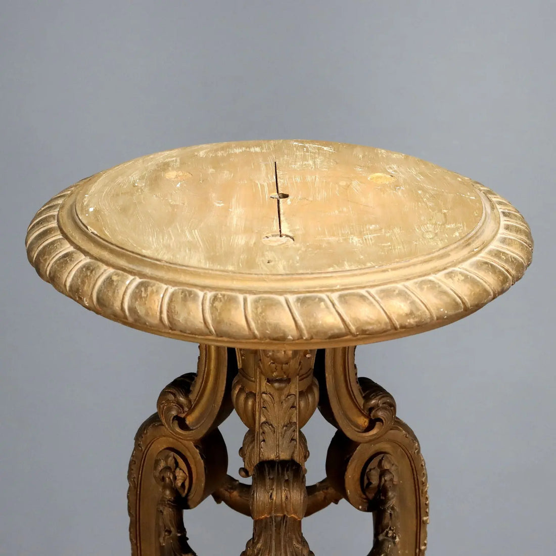 Gilded Wood Tripod Vase Stand - Italy 1900s
