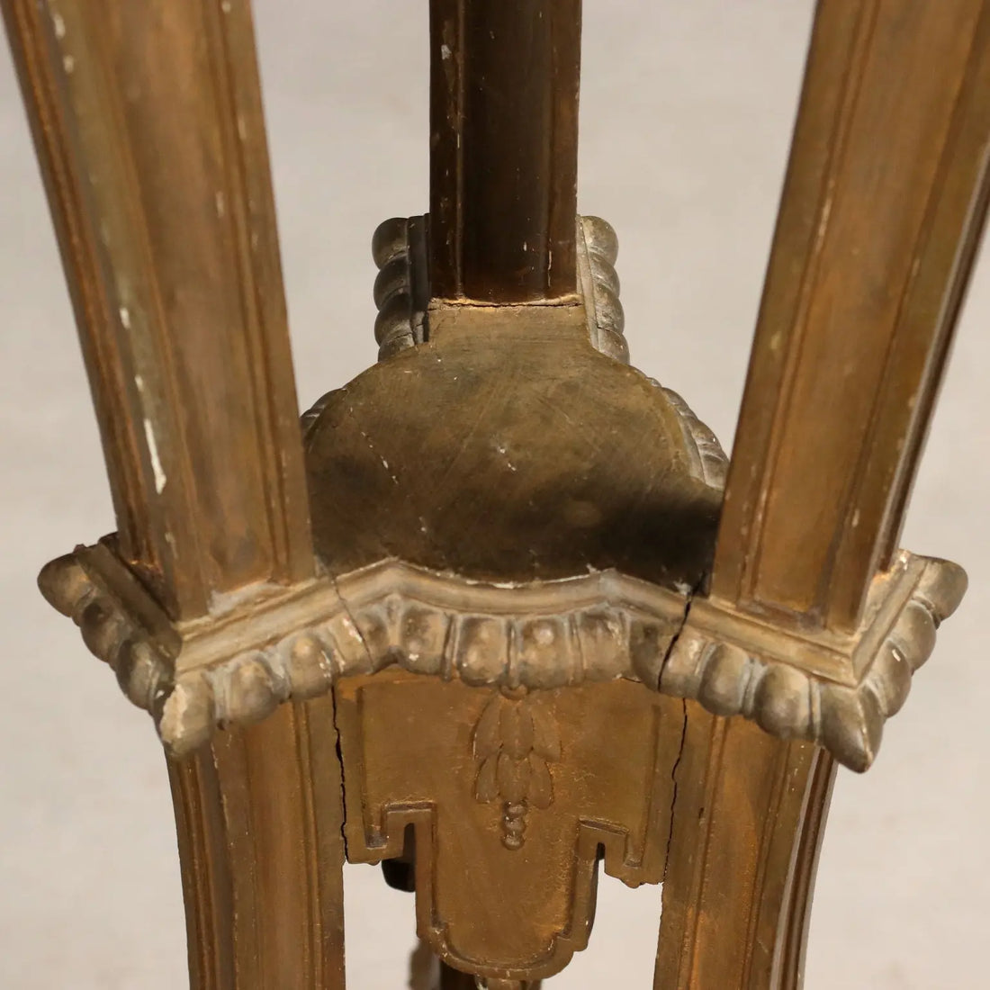 Gilded Wood Tripod Vase Stand - Italy 1900s