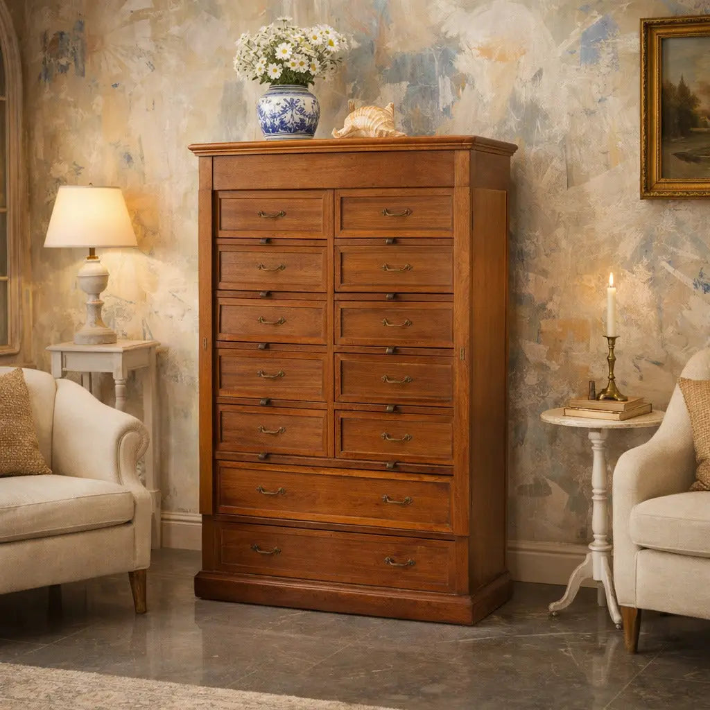Antique Chest of Drawers Mahogany 12 Drawers Italy XX Century - Italy, Early XX Century | Antiques | Chest of Drawers & Commodes