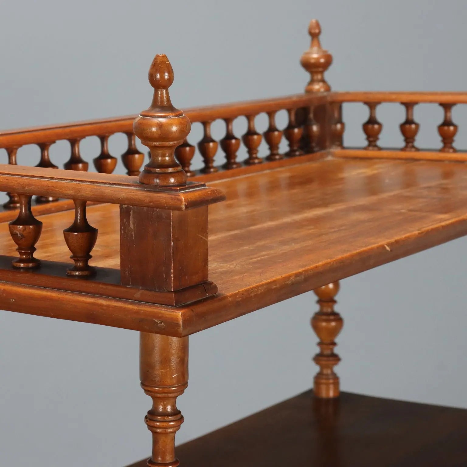 19th Century Italian Walnut Etagère