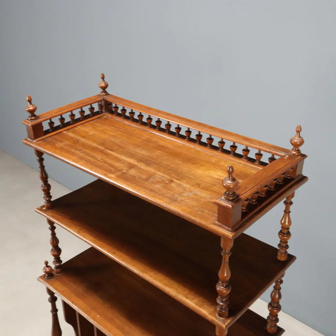 19th Century Italian Walnut Etagère