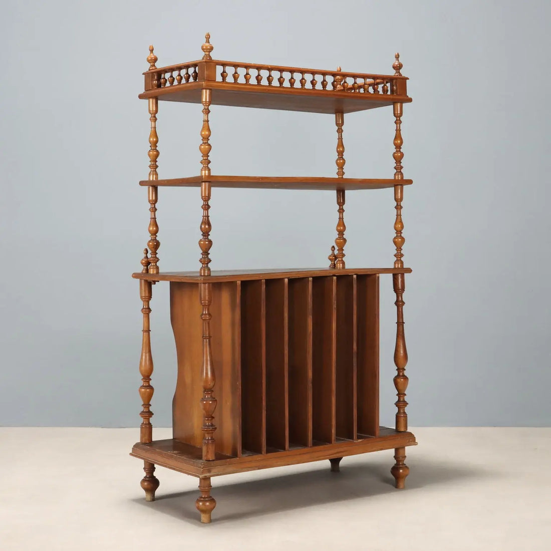 19th Century Italian Walnut Etagère