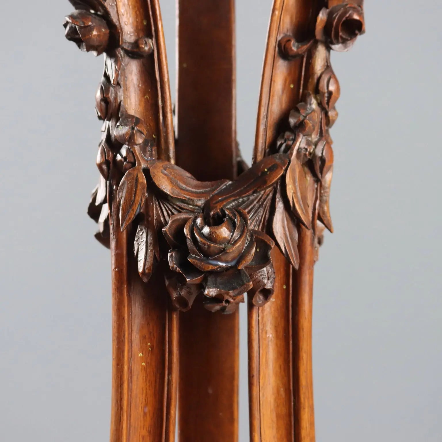 Walnut Plant Stand - Italy Late 19th Century