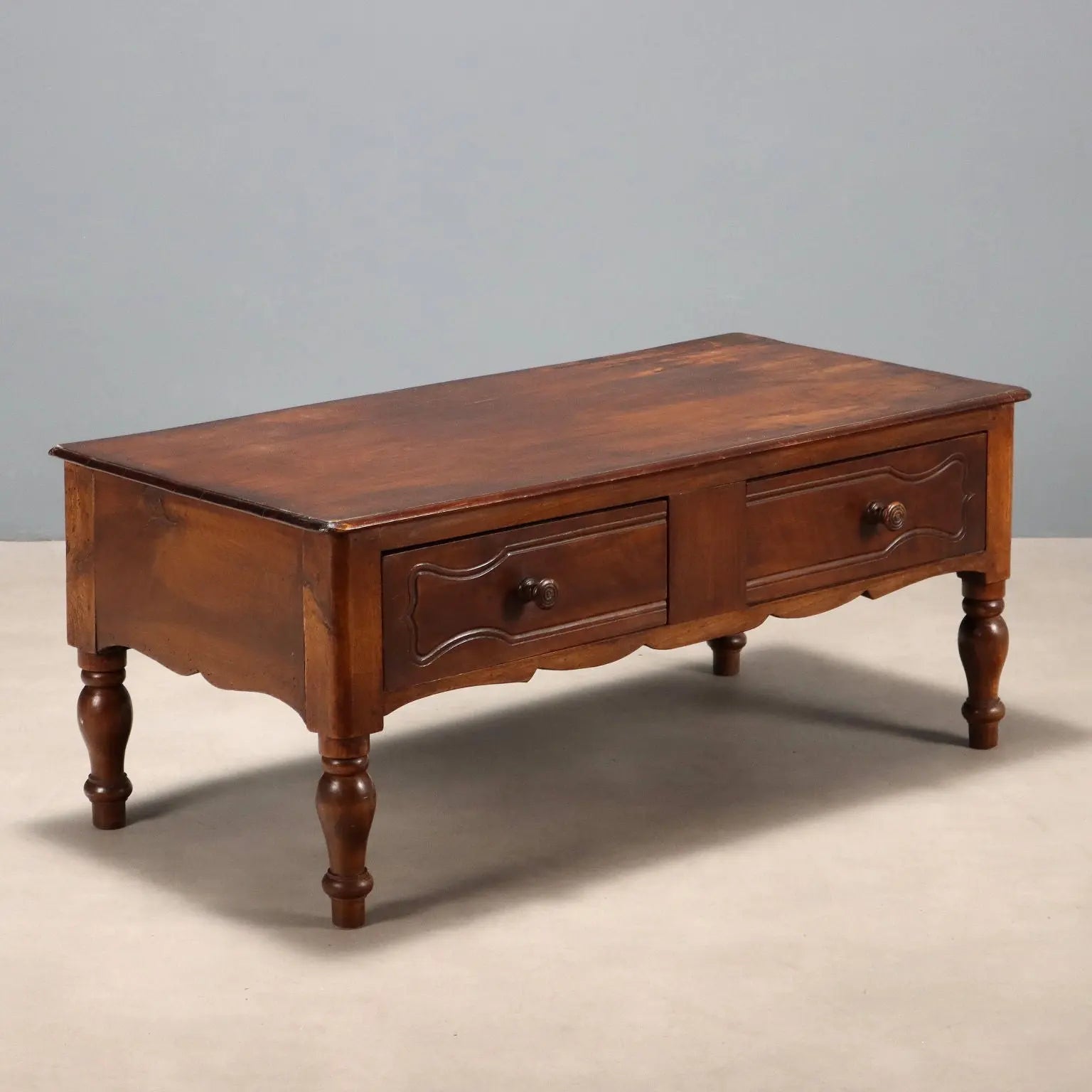 Small Antique Table Walnut with Drawers Italy XX Century - Italy, XX Century | Antiques | Side & Coffee Tables