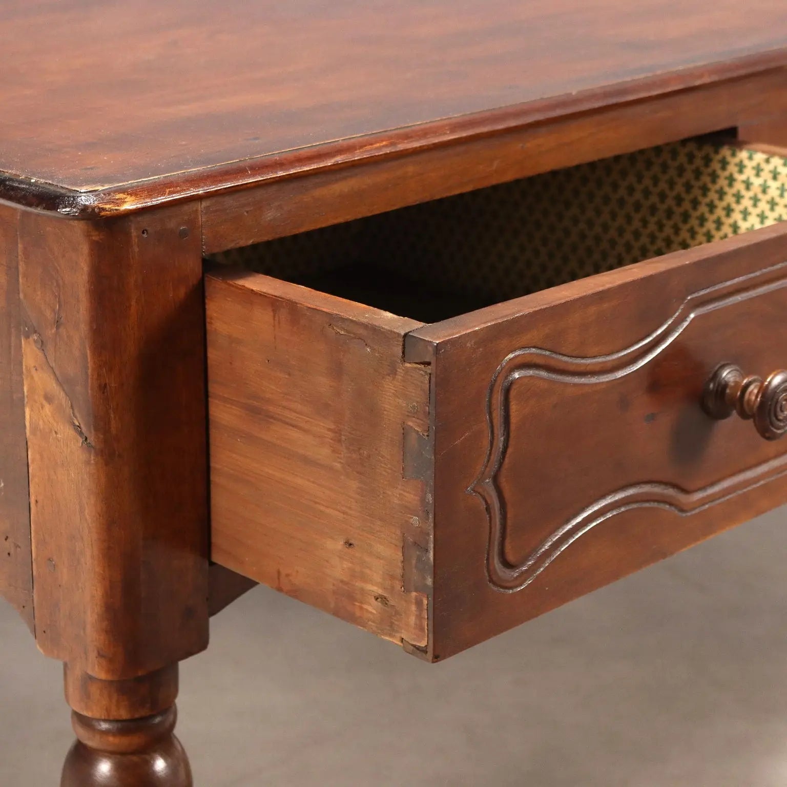 Small Antique Table Walnut with Drawers Italy XX Century - Italy, XX Century | Antiques | Side & Coffee Tables
