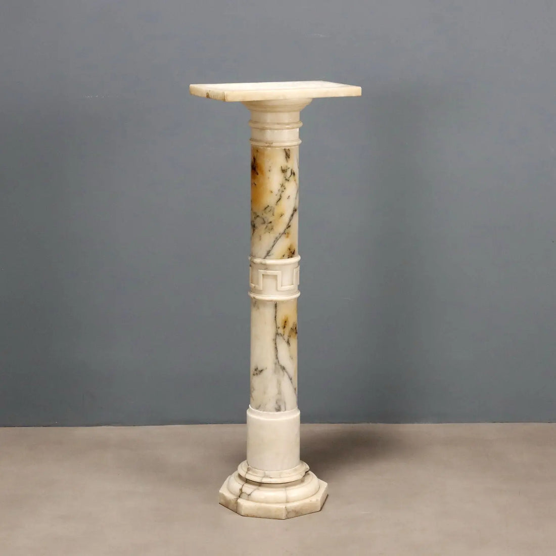 Turned Alabaster Column - Italy 19th Century