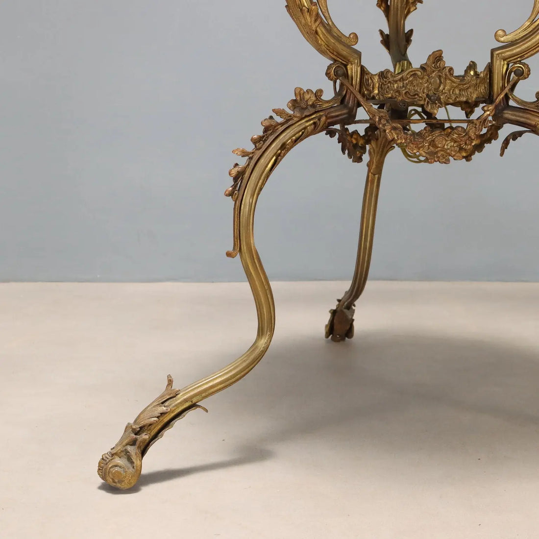 Antique Floor Lamp with Coffee Table Bronze Marble Italy XX Century - Italy, Early XX Century | Antiques | Lighting