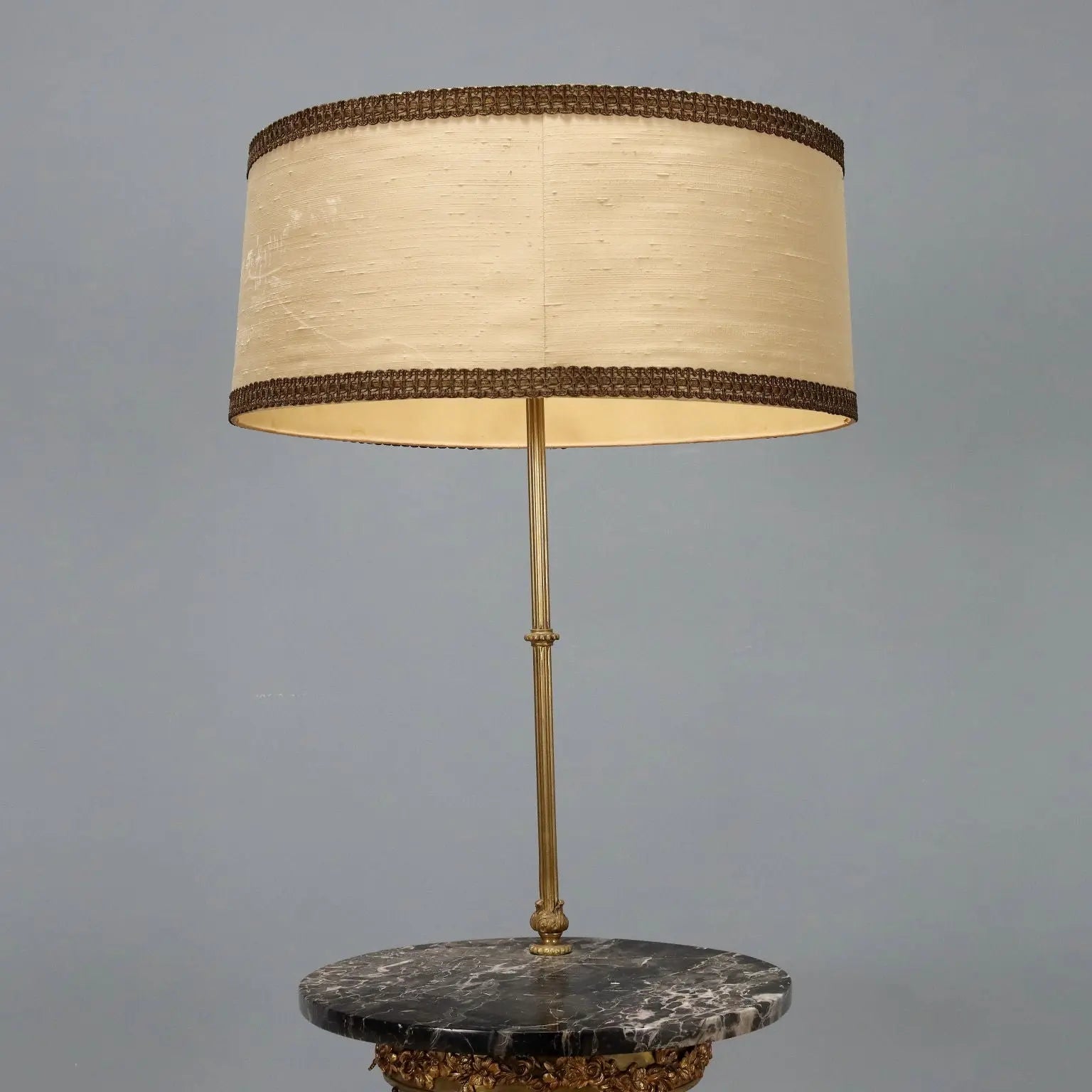 Antique Floor Lamp with Coffee Table Bronze Marble Italy XX Century - Italy, Early XX Century | Antiques | Lighting