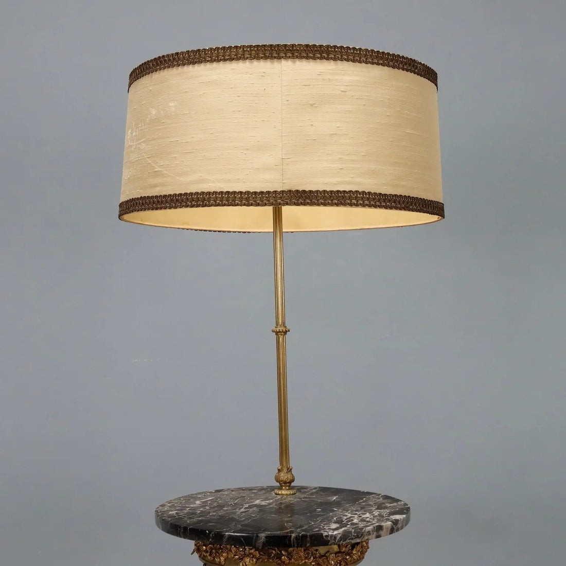 Antique Floor Lamp with Coffee Table Bronze Marble Italy XX Century - Italy, Early XX Century | Antiques | Lighting