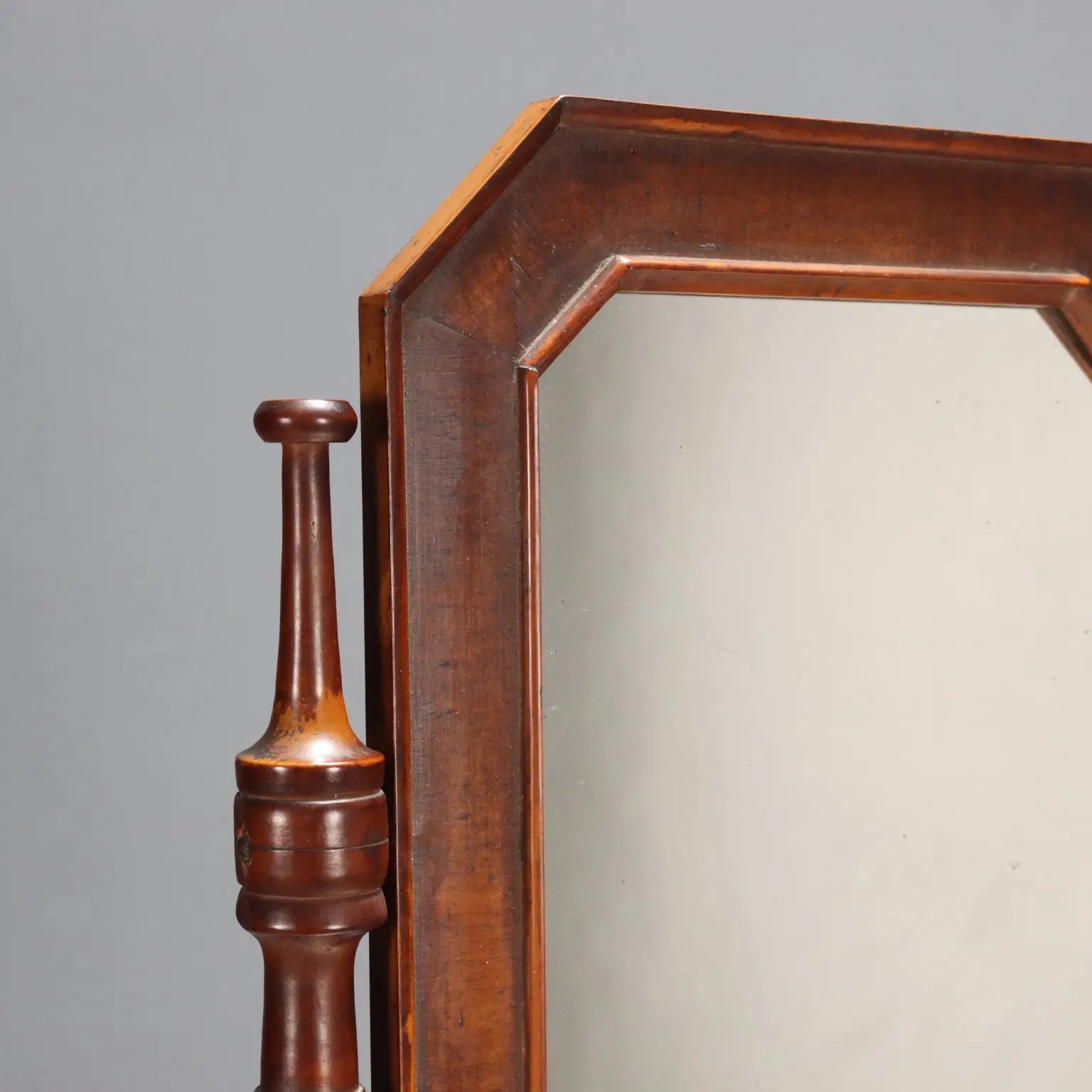 Walnut Tabletop Psyche Mirror - Italy Late 19th Century