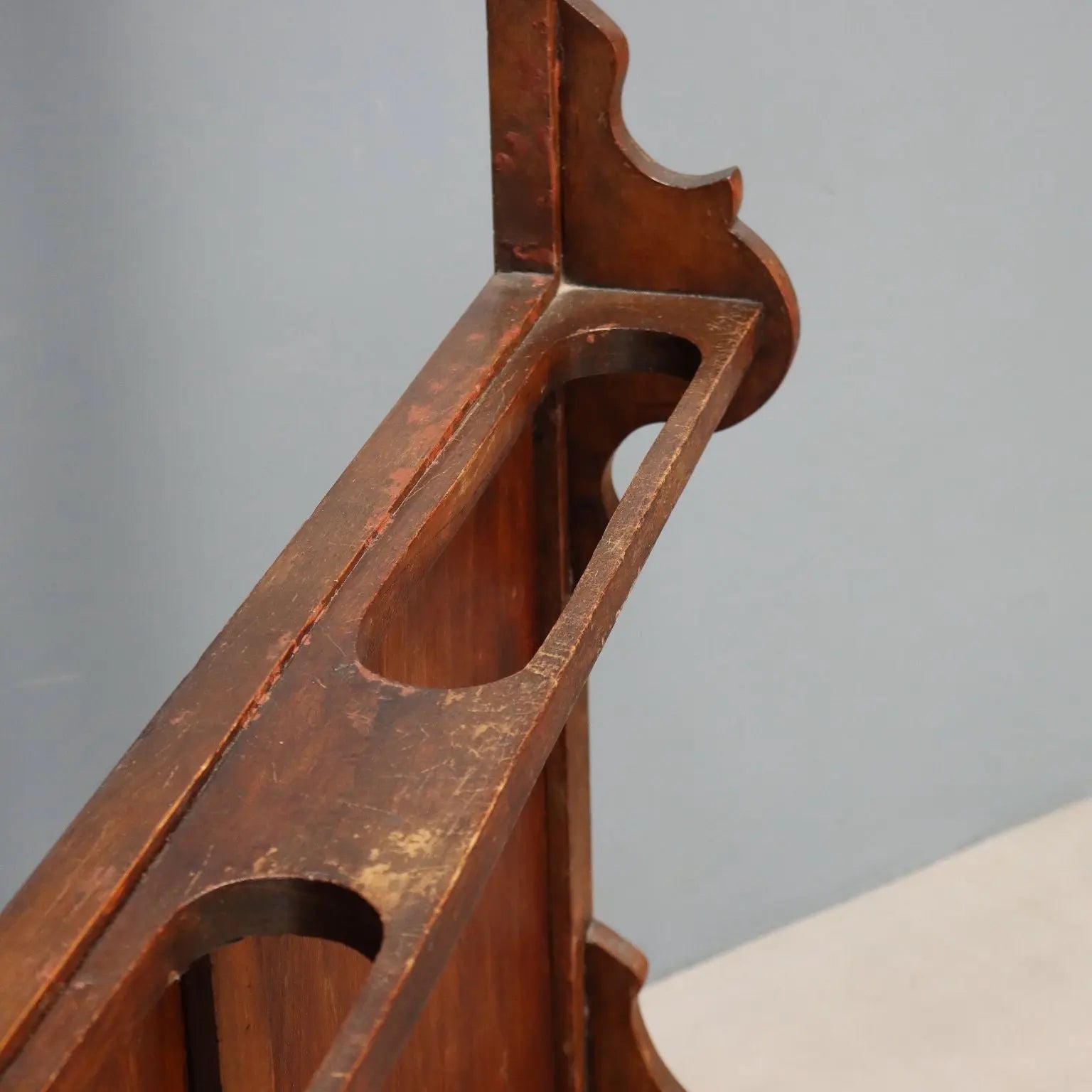 Beech Coat Rack in Walnut Stain - Italy 19th Century