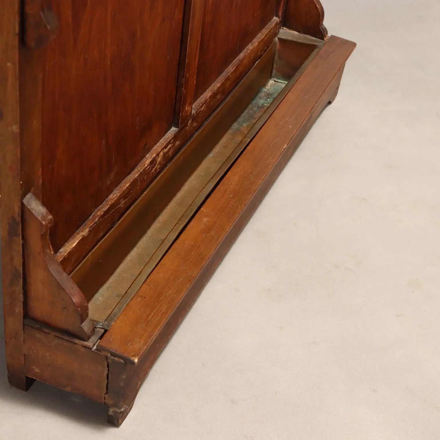 Beech Coat Rack in Walnut Stain - Italy 19th Century