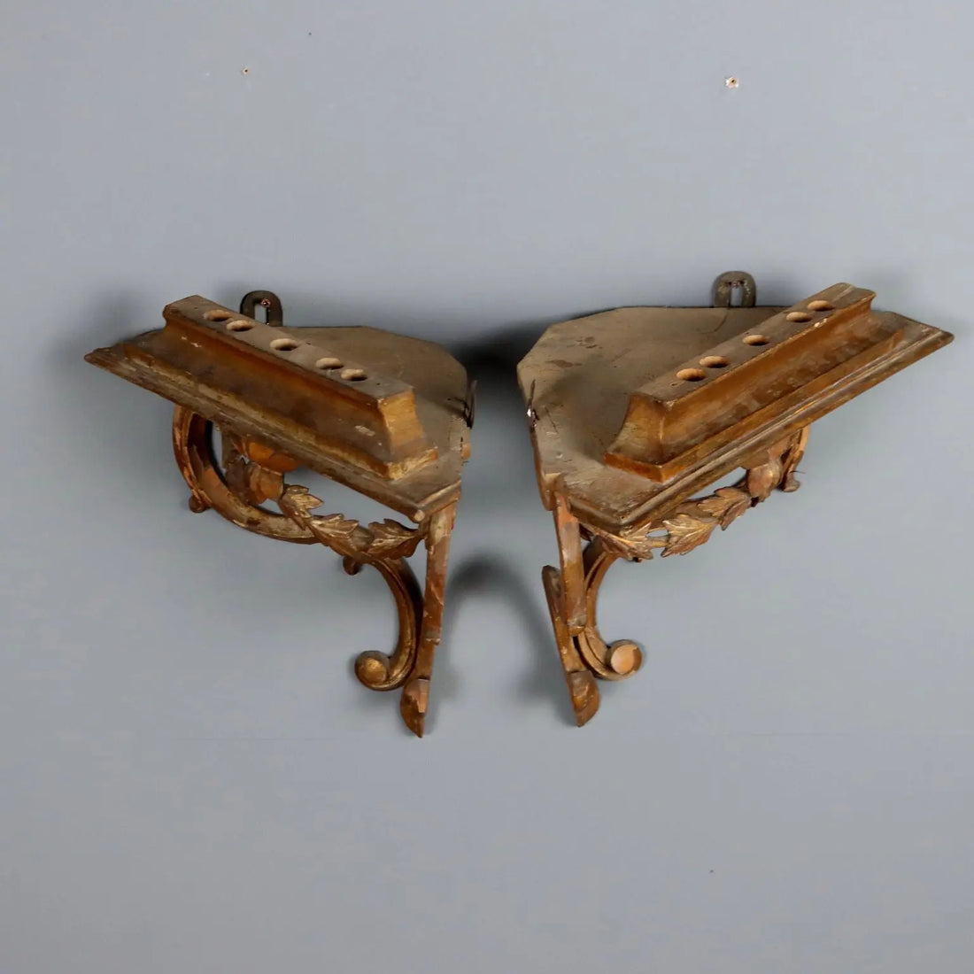 Antique Shelves Gilded Wood Italy XVIII Century