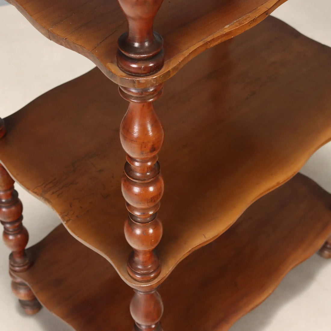 Antique Etagere Walnut 4 Shelves Italy XIX Century