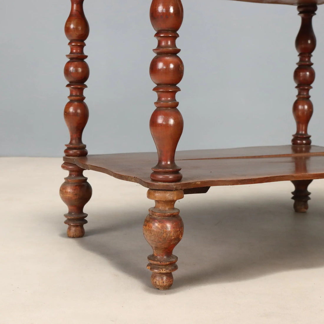 Antique Etagere Walnut 4 Shelves Italy XIX Century