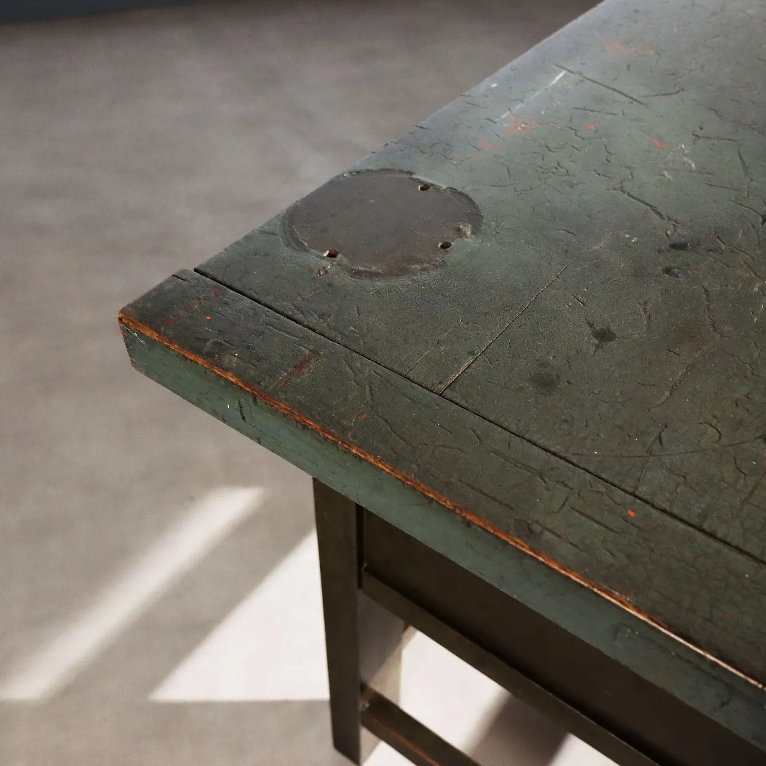 Antique Industrial Workbench Silver Fir Italy XX Century