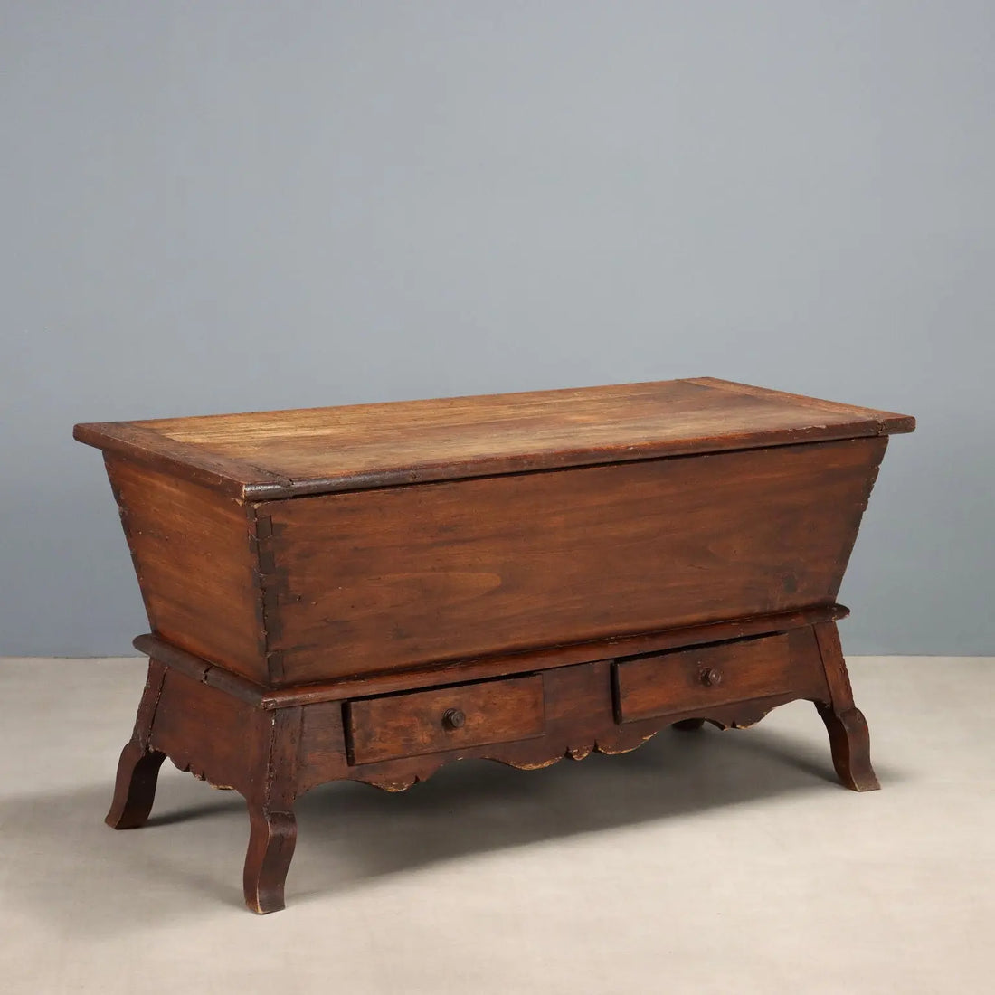Antique Chest Walnut Painted Poplar with Drawers XIX Century