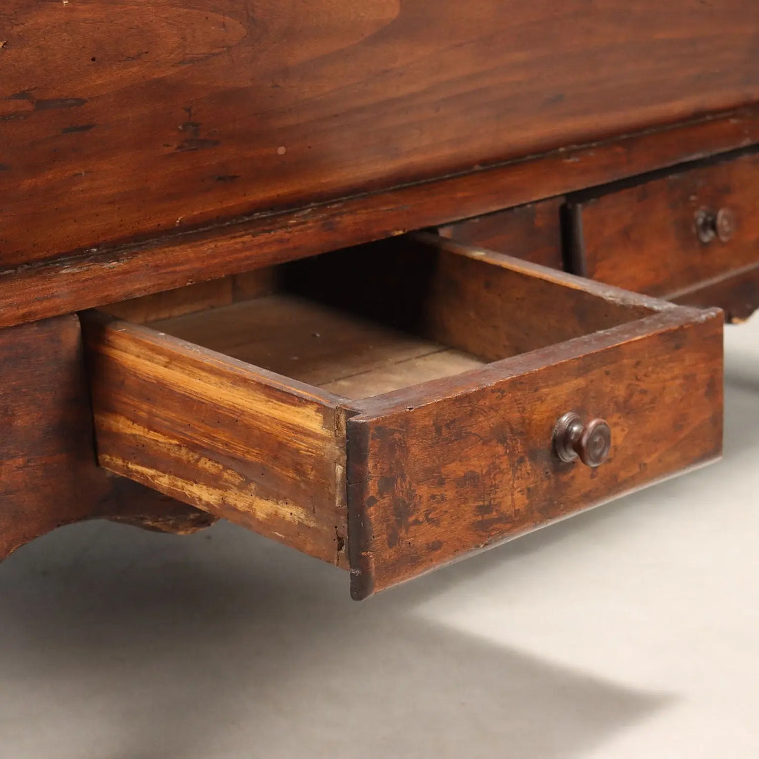 Antique Chest Walnut Painted Poplar with Drawers XIX Century