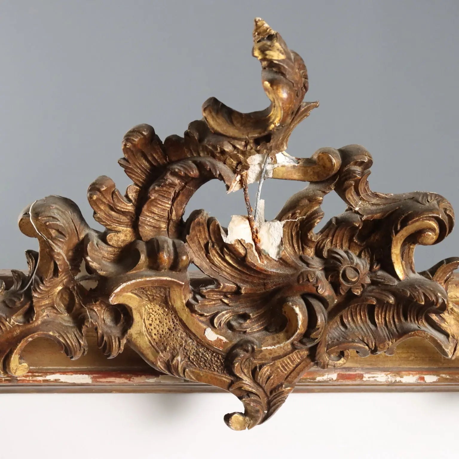 Giltwood Pelmet with Rocaille Carving