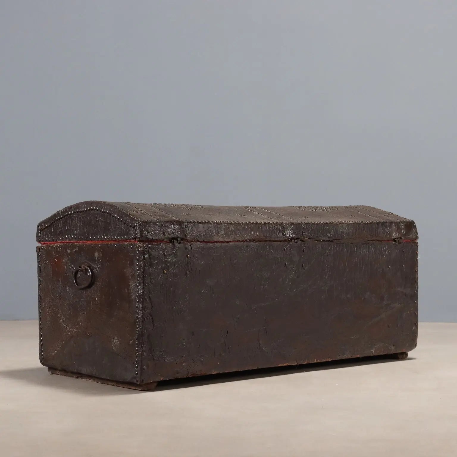 Antique Trunk Leather with Studs Spain XVIII Century