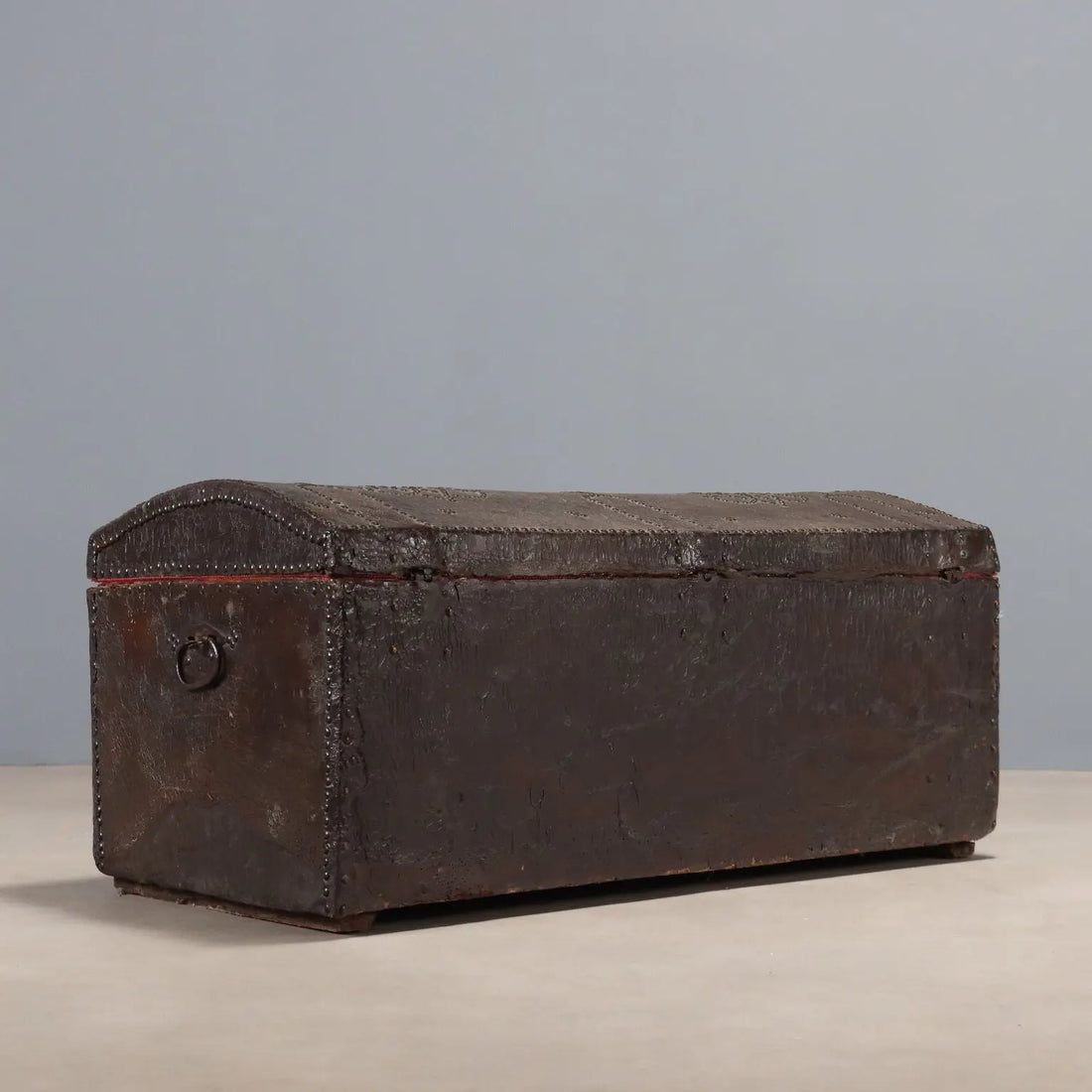 Antique Trunk Leather with Studs Spain XVIII Century