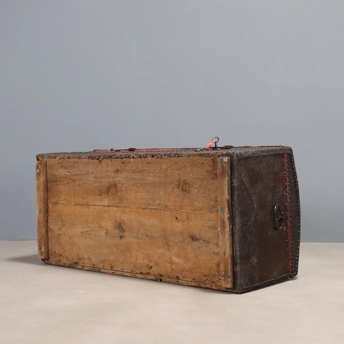 Antique Trunk Leather with Studs Spain XVIII Century