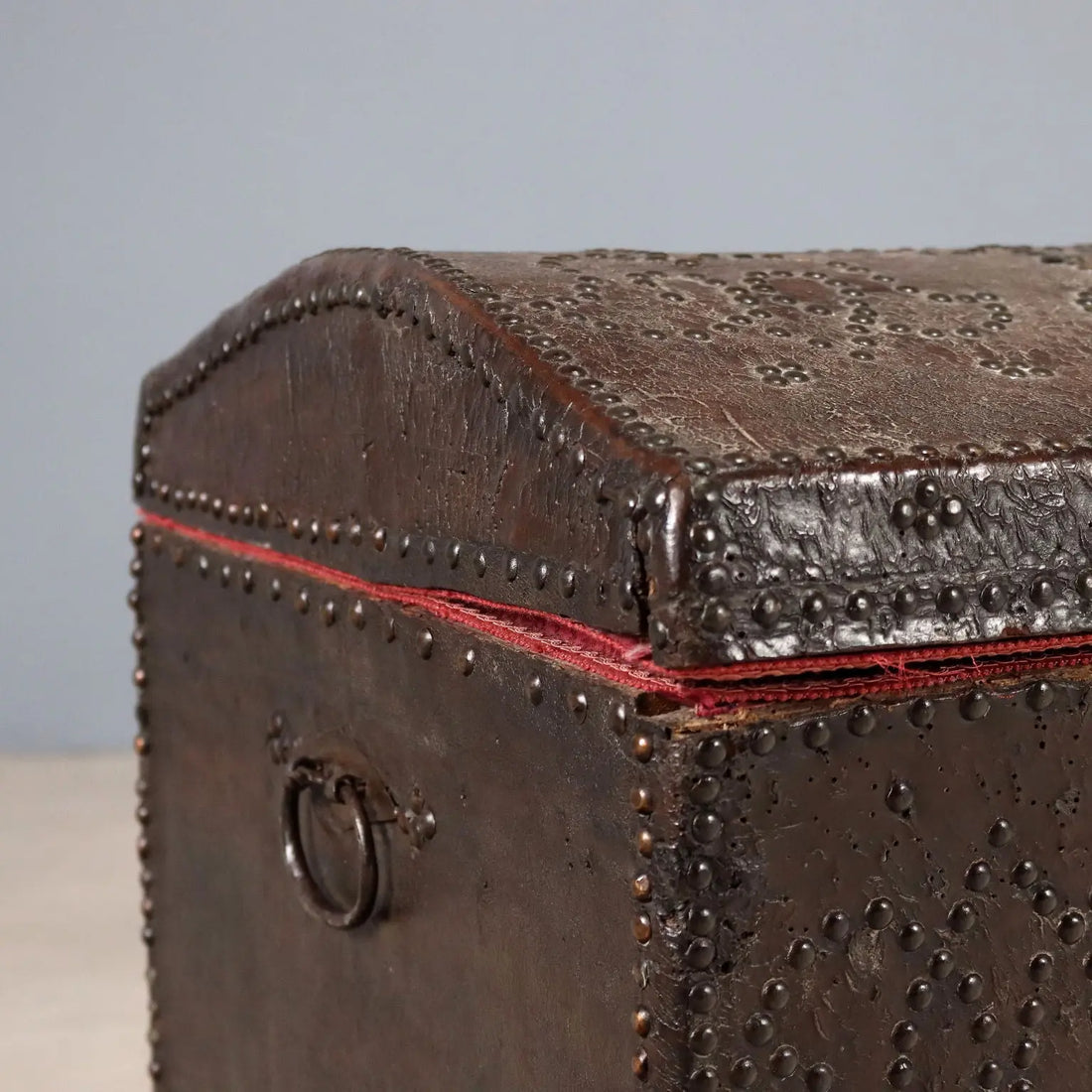 Antique Trunk Leather with Studs Spain XVIII Century