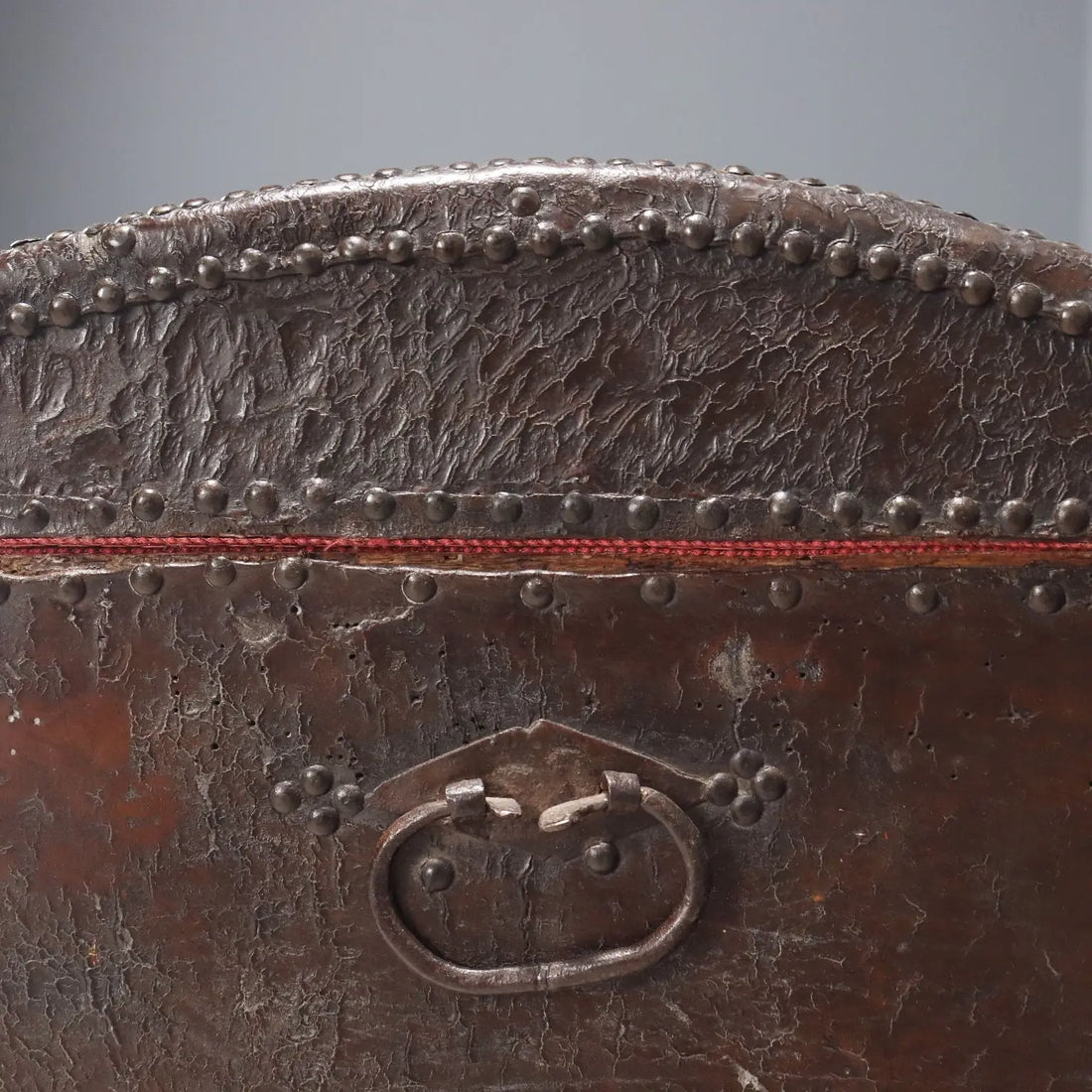 Antique Trunk Leather with Studs Spain XVIII Century