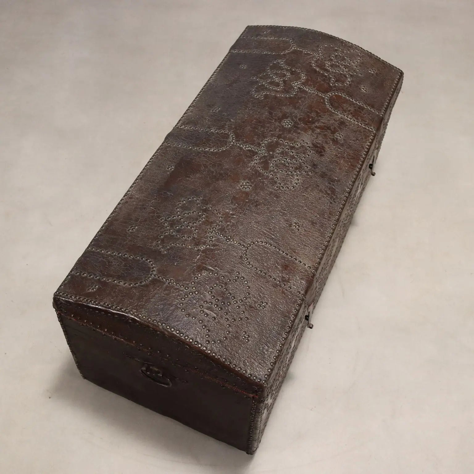 Antique Trunk Leather with Studs Spain XVIII Century